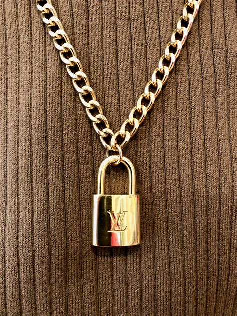 louis vuitton lock necklace vintage.